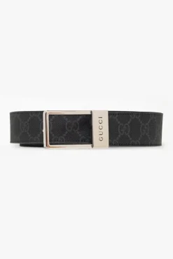 Gucci CZARNY Pasek z logo