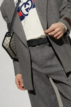 Gucci CZARNY Pasek z logo