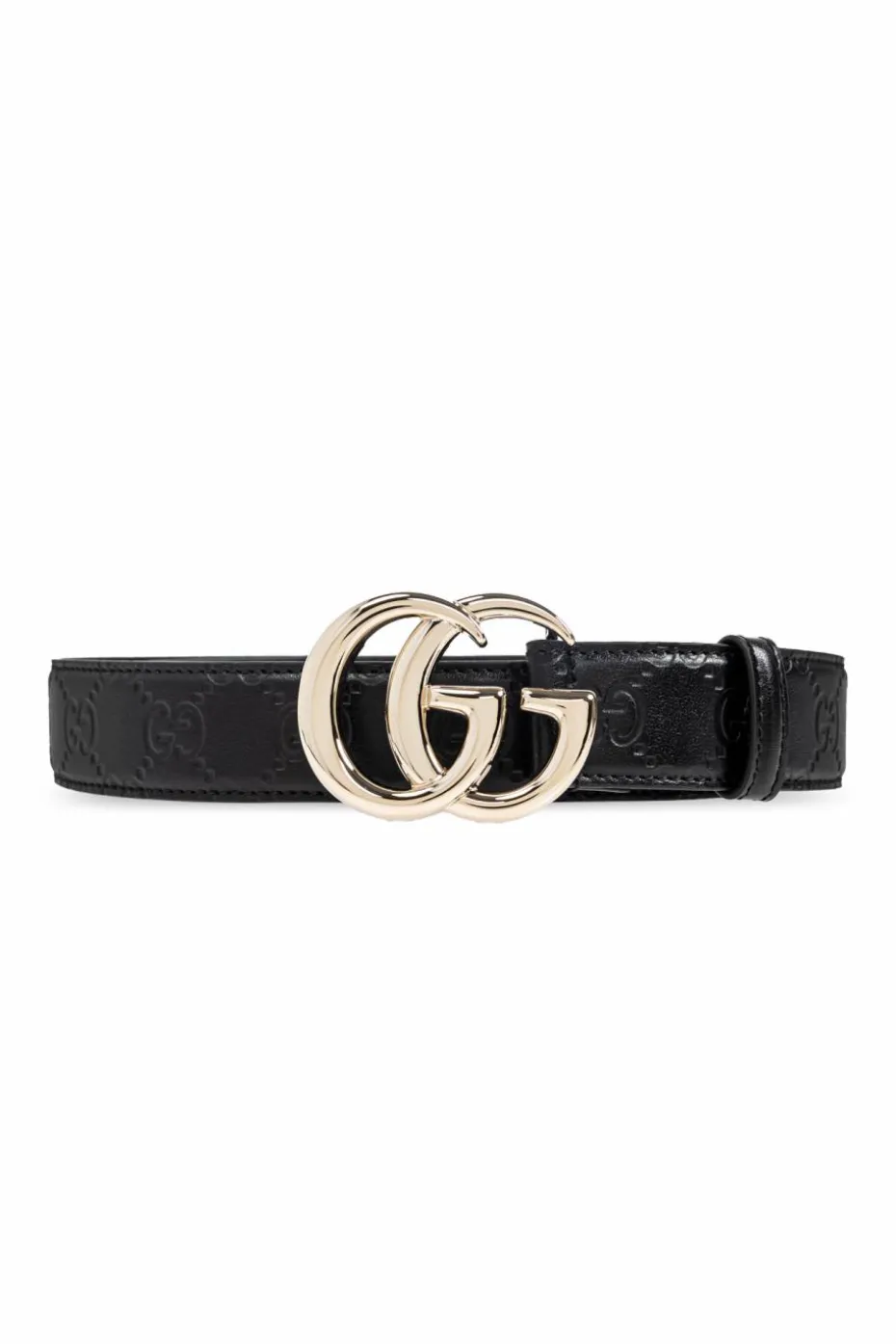 Gucci CZARNY Pasek z logo