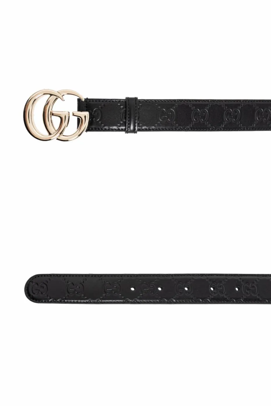 Gucci CZARNY Pasek z logo