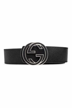 Gucci CZARNY Pasek z logo
