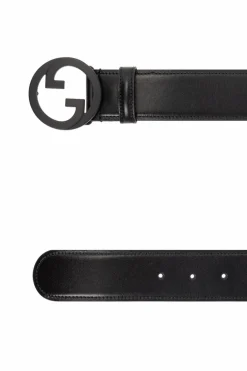 Gucci CZARNY Pasek z logo