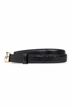 Gucci CZARNY Pasek z logo