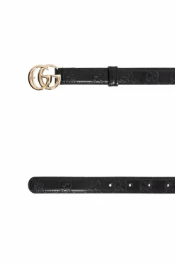 Gucci CZARNY Pasek z logo