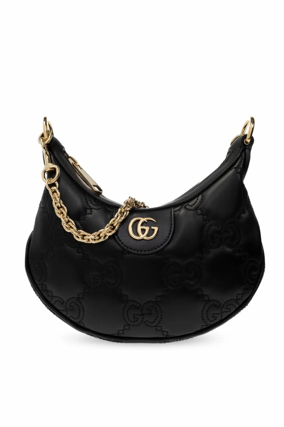 Gucci CZARNY Pikowana torba na ramię