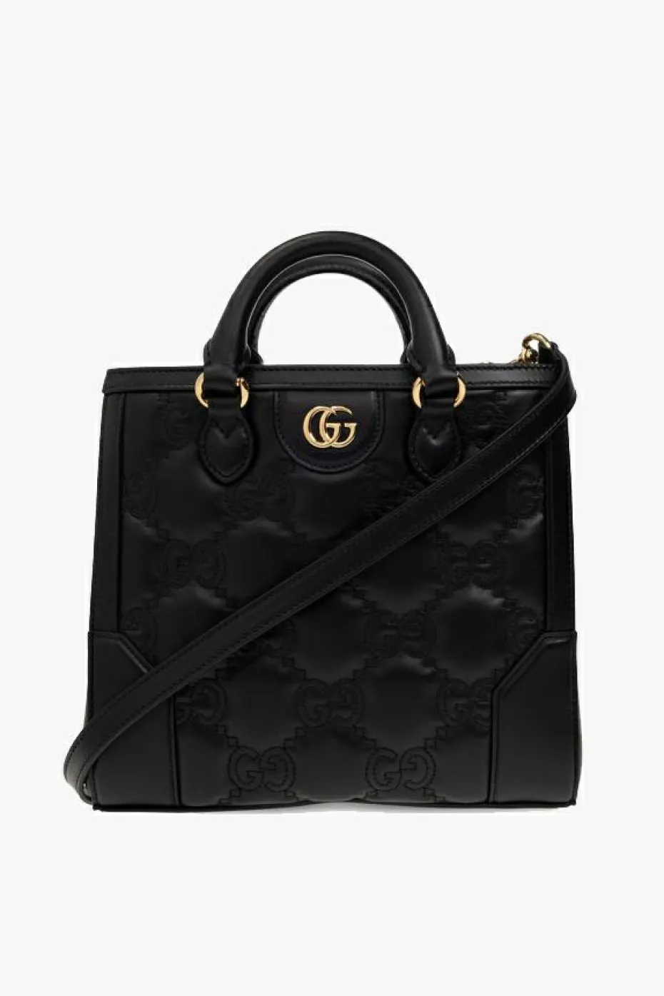 Gucci CZARNY Pikowana torba na ramię