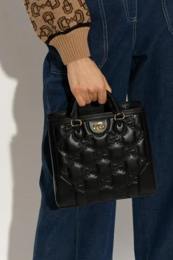 Gucci CZARNY Pikowana torba na ramię