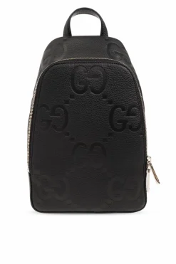 Gucci CZARNY Plecak na jedno ramię ‘Jumbo GG’