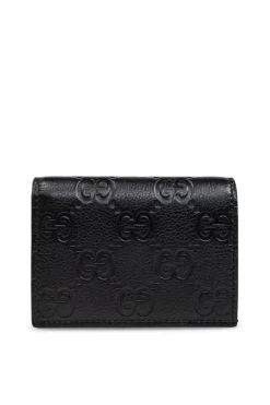 Gucci CZARNY Portfel z monogramem