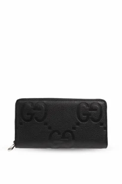 Gucci CZARNY Portfel z monogramem