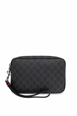 Gucci CZARNY Saszetka z paskiem na nadgarstek