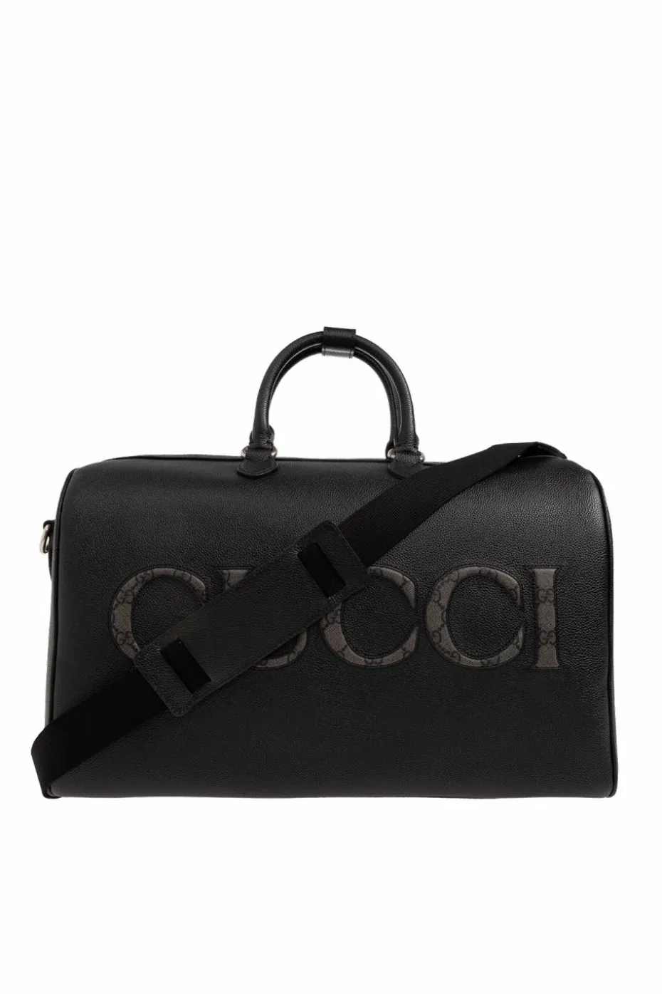 Gucci CZARNY Skórzana torba podręczna