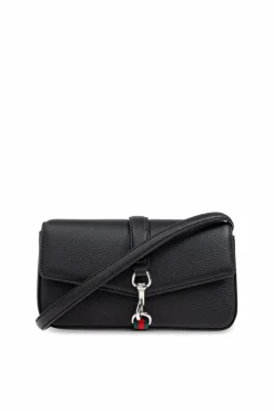 Gucci CZARNY Skórzana torba na ramię