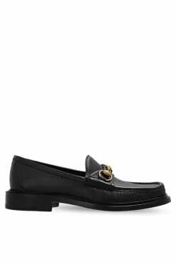 Gucci CZARNY Skórzane buty typu ‘loafers’
