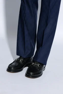 Gucci CZARNY Skórzane buty typu ‘loafers’