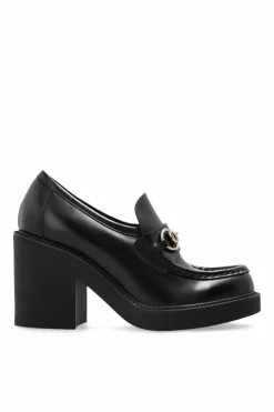 Gucci CZARNY Skórzane buty na obcasie