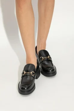 Gucci CZARNY Skórzane buty