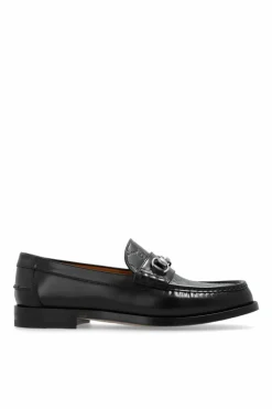 Gucci CZARNY Skórzane buty typu ‘loafers’
