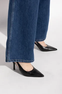 Gucci CZARNY Skórzane buty na obcasie `Signoria`