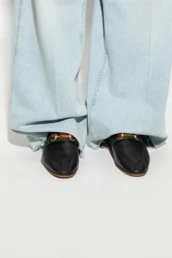 Gucci CZARNY Skórzane buty typu ‘loafers’
