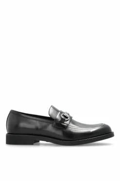 Gucci CZARNY Skórzane buty typu `loafers`