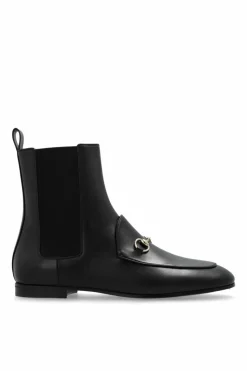 Gucci CZARNY Skórzane buty ‘Betis Glamour’
