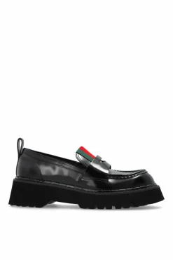 Gucci CZARNY Skórzane buty