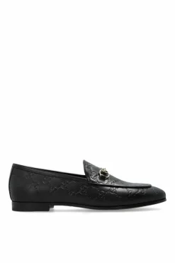 Gucci CZARNY Skórzane buty typu ‘loafers’