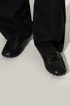 Gucci CZARNY Skórzane mokasyny
