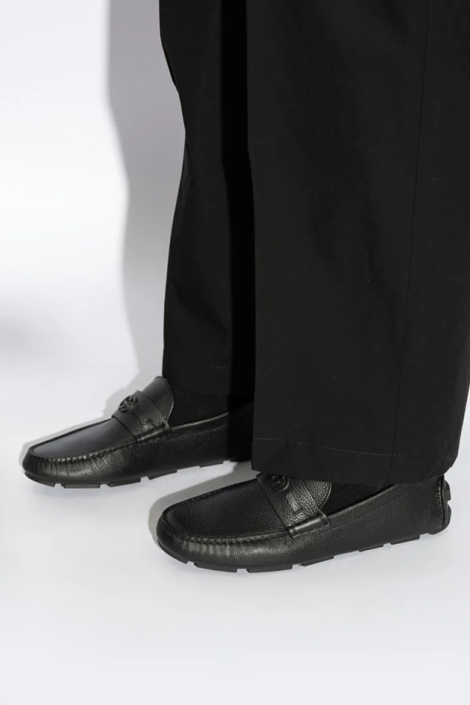 Gucci CZARNY Skórzane mokasyny