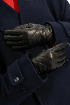 Gucci CZARNY Skórzane rękawiczki