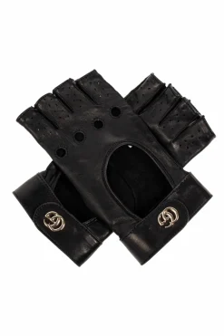 Gucci CZARNY Skórzane rękawice