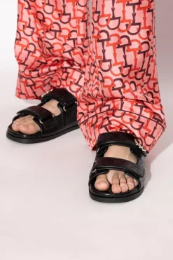 Gucci CZARNY Skórzane sandały