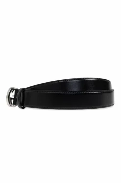 Gucci CZARNY Skórzany pasek