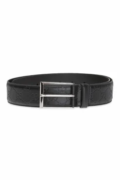Gucci CZARNY Skórzany pasek