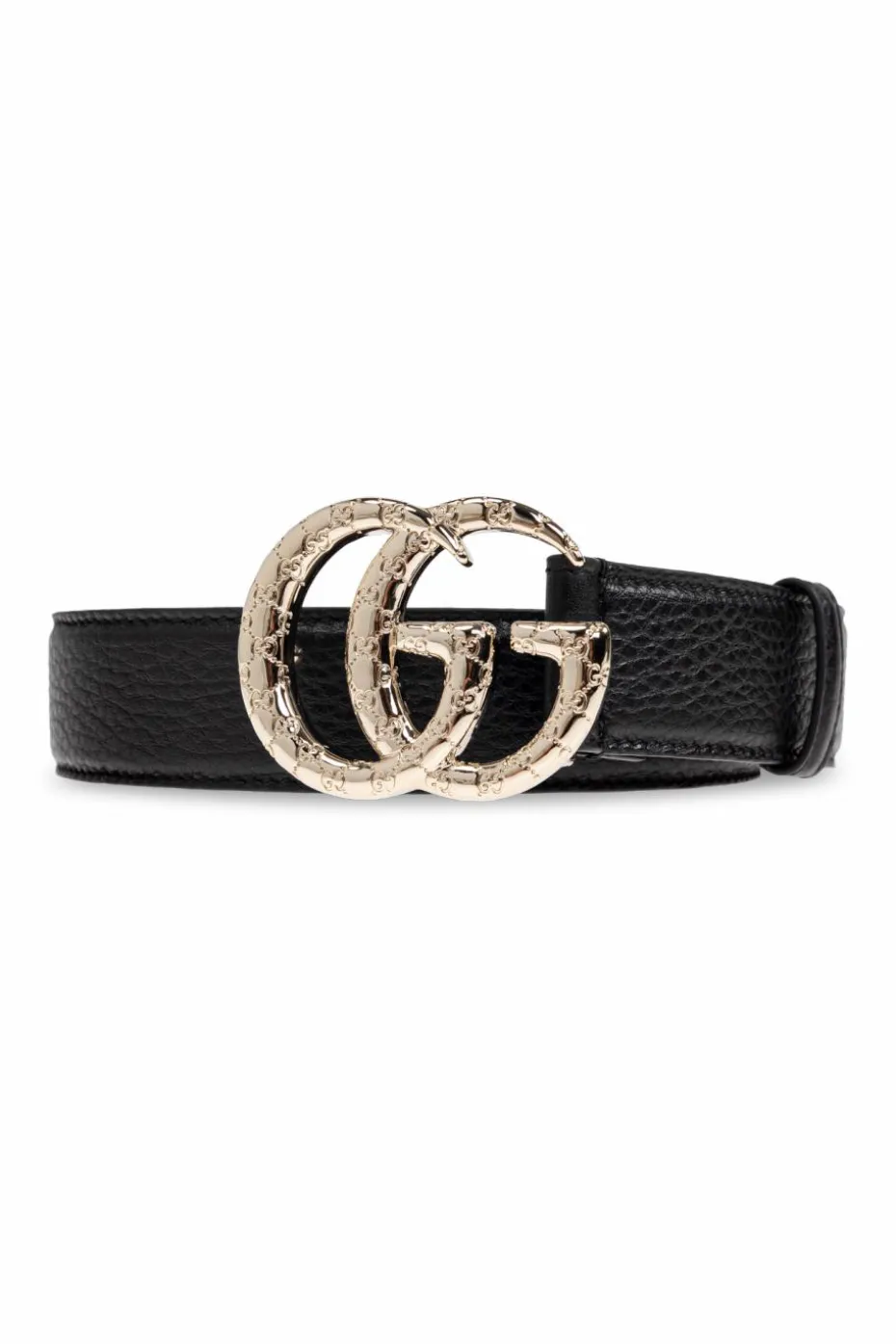 Gucci CZARNY Skórzany pasek