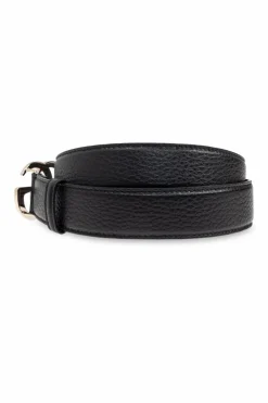 Gucci CZARNY Skórzany pasek