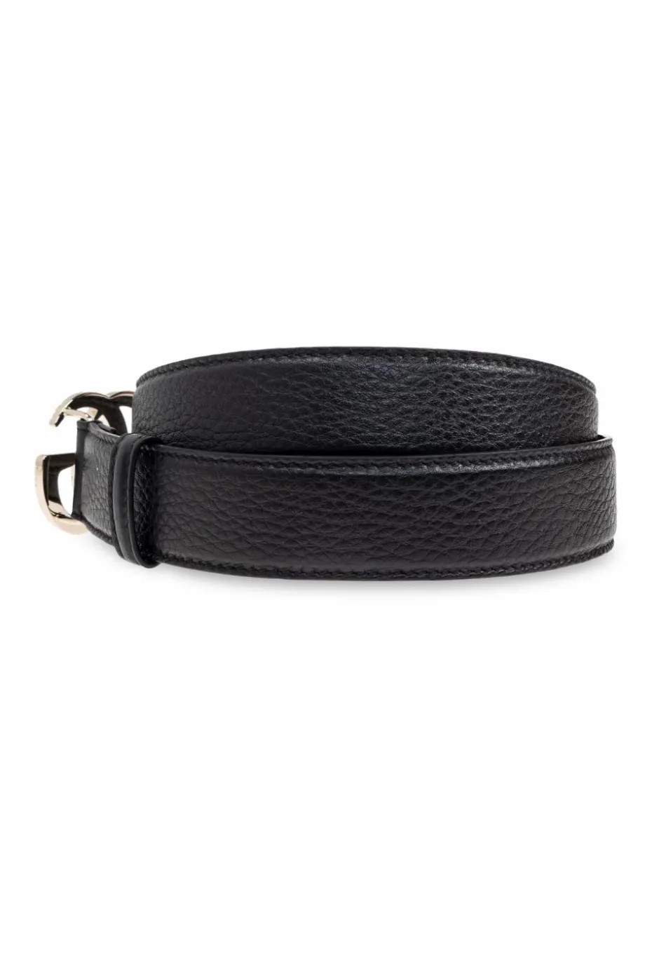 Gucci CZARNY Skórzany pasek