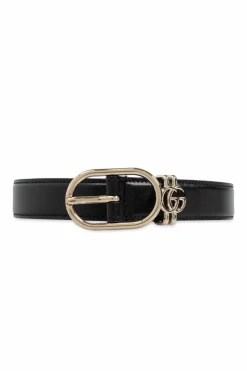 Gucci CZARNY Skórzany pasek