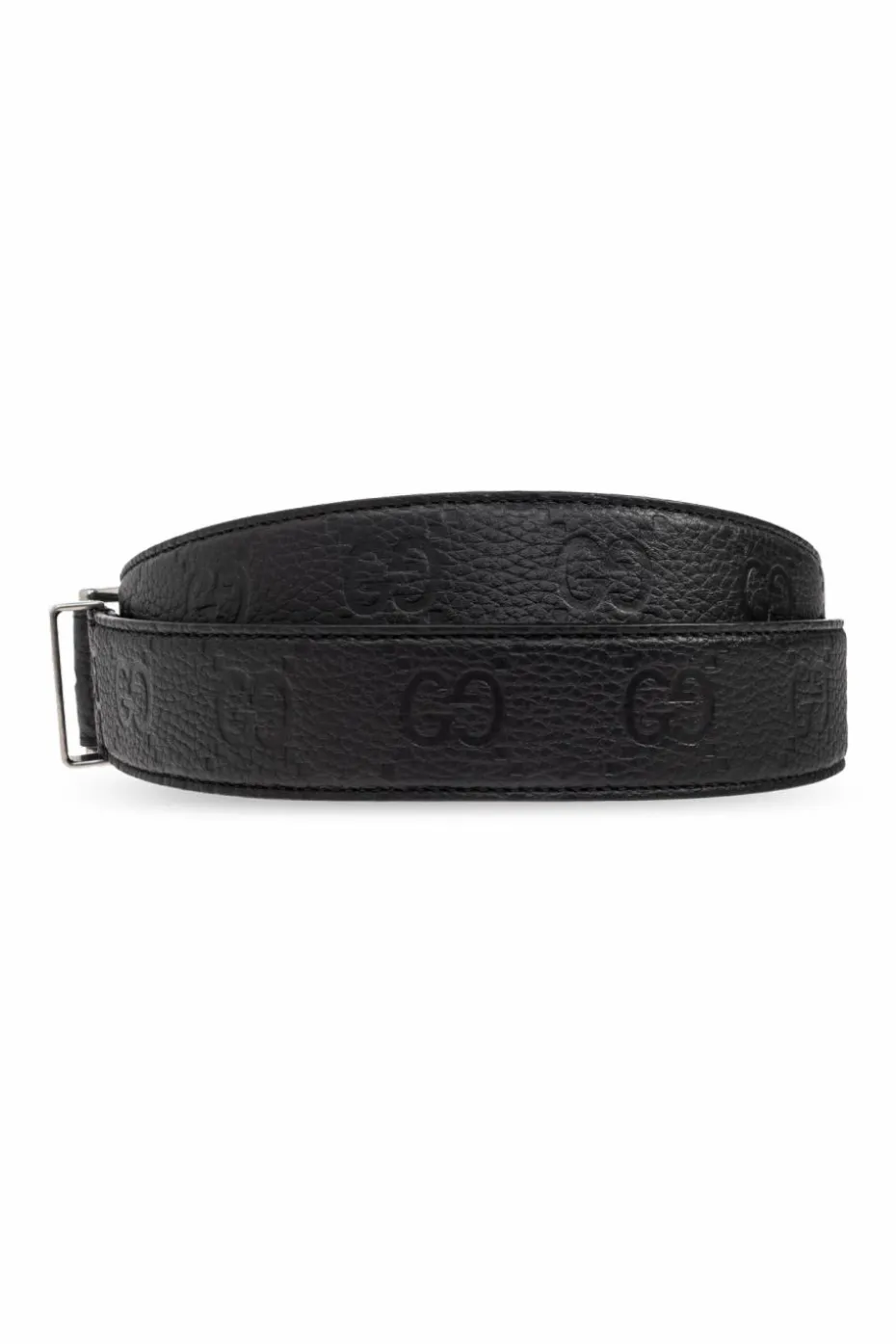 Gucci CZARNY Skórzany pasek