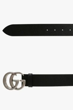 Gucci CZARNY Skórzany pasek