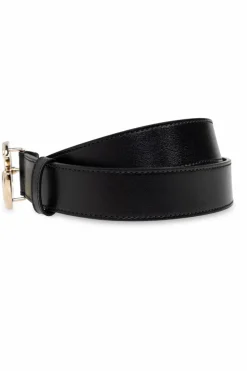 Gucci CZARNY Skórzany pasek