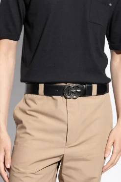 Gucci CZARNY Skórzany pasek
