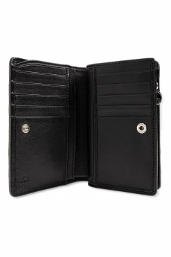 Gucci CZARNY Skórzany portfel z logo