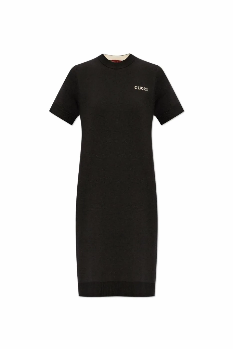 Gucci CZARNY Sukienka z logo