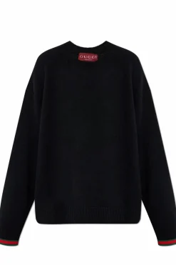 Gucci CZARNY Sweter o luźnym kroju