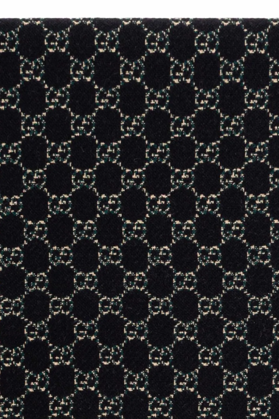 Gucci CZARNY Szal z monogramem