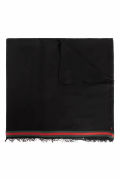 Gucci CZARNY Szal z monogramem