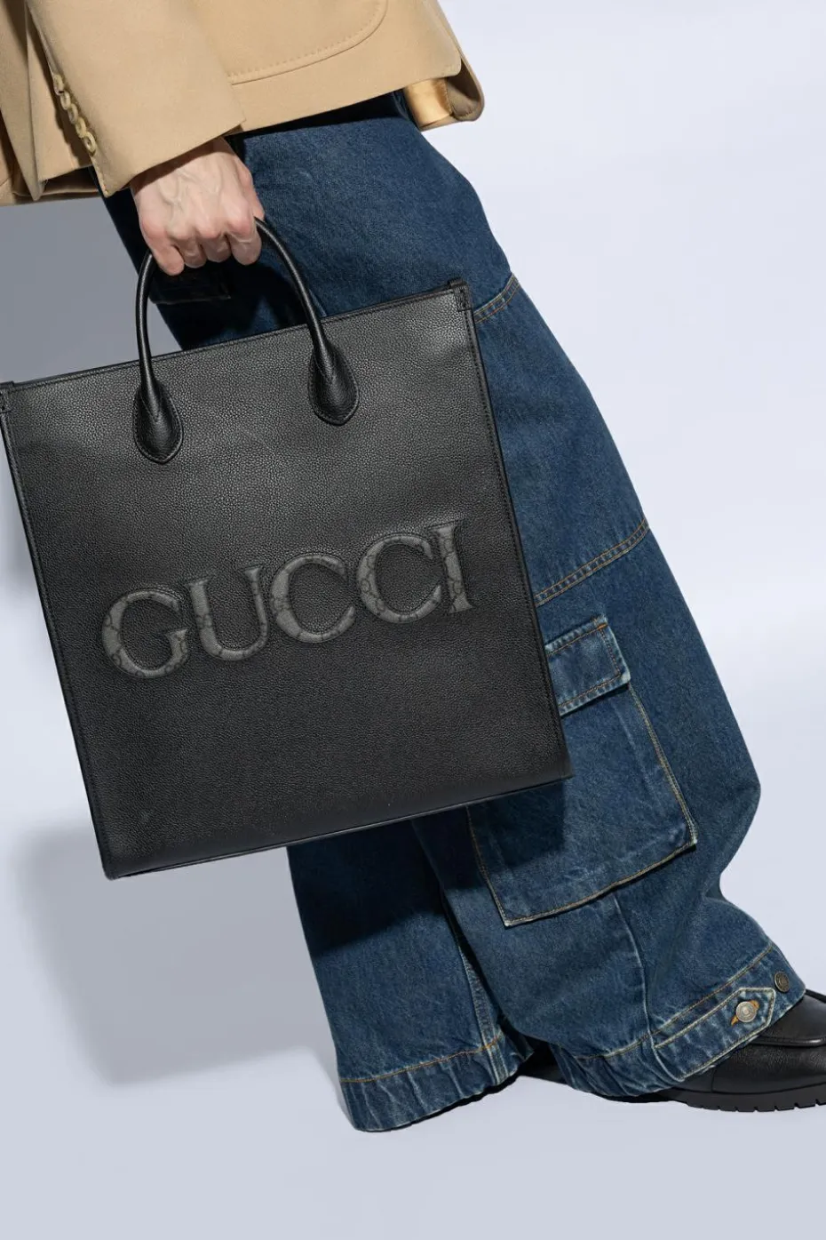 Gucci CZARNY Tora typu ‘shopper’ z logo