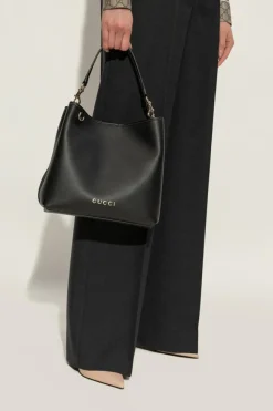 Gucci CZARNY Torba do ręki `GG Emblem Small`
